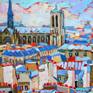 This is the unique painting from my series of Paris Rooftops.

The edge of the work is white and it's ready to hang.

It's one of my recent work and was inspired after devastation fire in cathedral Notre-Dame de Paris.