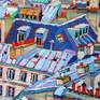 This is the unique painting from my series of Paris Rooftops.

The edge of the work is white and it's ready to hang.

It's one of my recent work and was inspired after devastation fire in cathedral Notre-Dame de Paris.