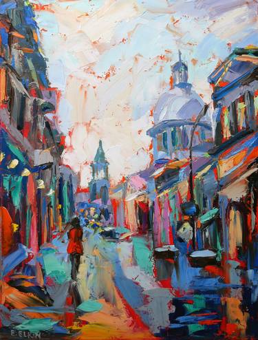 Original Expressionism Architecture Paintings by Elizabeth Elkin