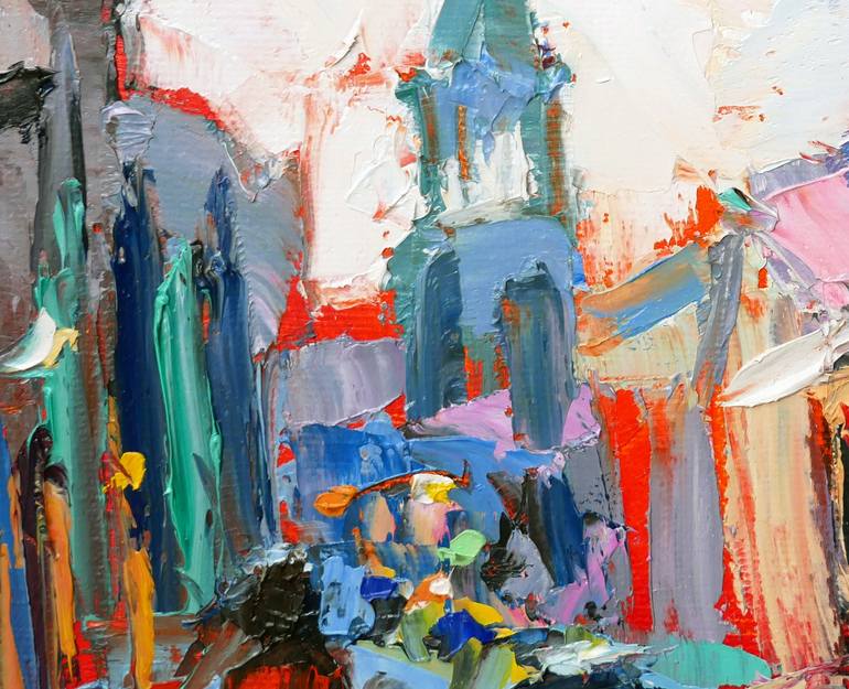 Original Expressionism Architecture Painting by Elizabeth Elkin