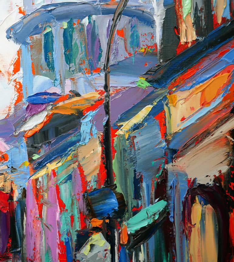 Original Expressionism Architecture Painting by Elizabeth Elkin