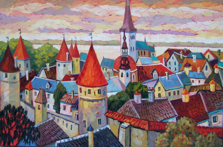 Print of Fine Art Architecture Paintings by Elizabeth Elkin