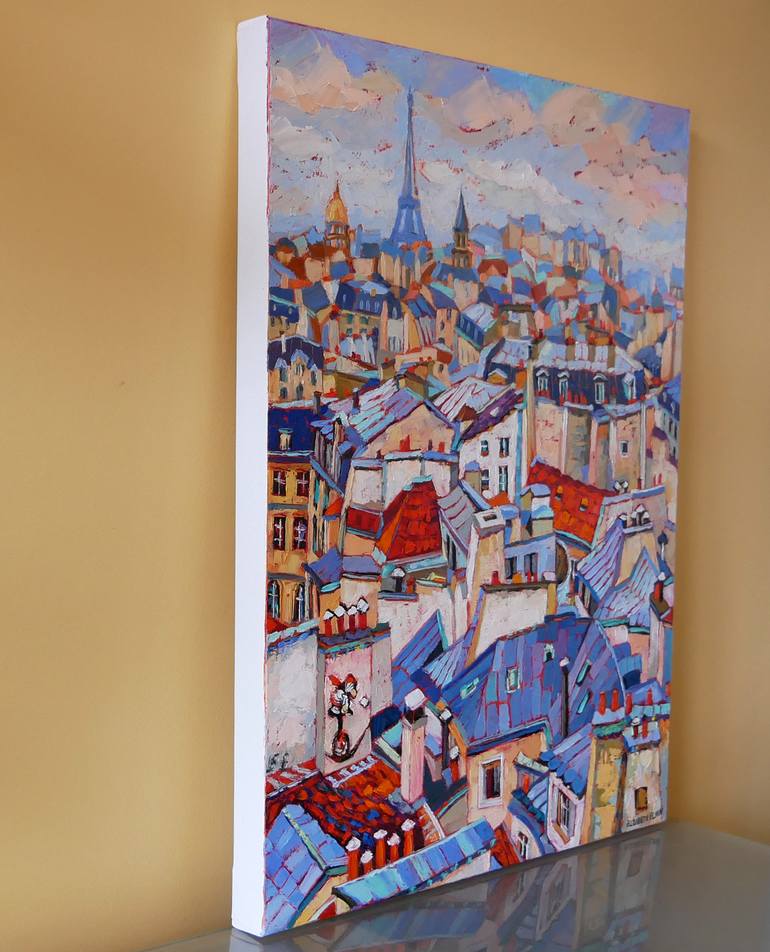 Original Expressionism Architecture Painting by Elizabeth Elkin