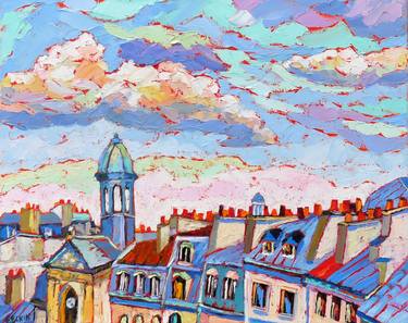 Original Expressionism Architecture Paintings by Elizabeth Elkin