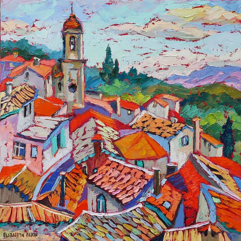 Print of Expressionism Architecture Paintings by Elizabeth Elkin