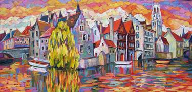 Original Expressionism Architecture Paintings by Elizabeth Elkin