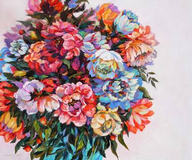 Original Fine Art Floral Paintings by Elizabeth Elkin