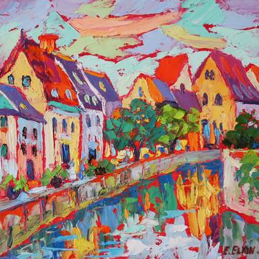 Original Expressionism Architecture Paintings by Elizabeth Elkin