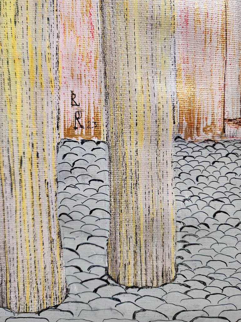 Original Expressionism Cities Painting by Olena Romashkina