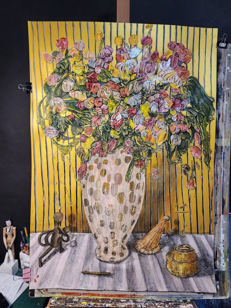 Original Floral Painting by Olena Romashkina
