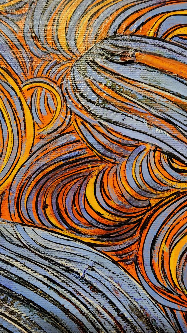 Original Abstract Expressionism Floral Painting by Olena Romashkina