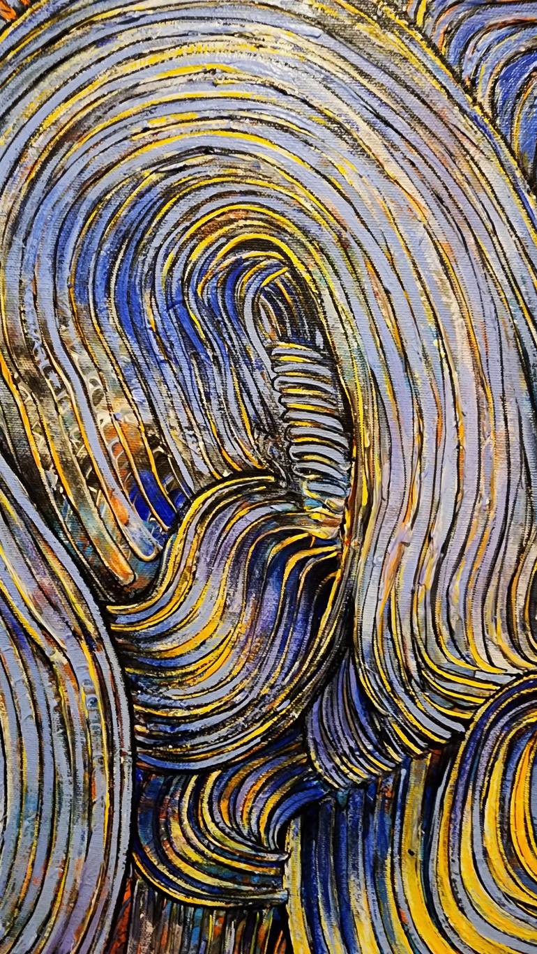 Original Abstract Expressionism Floral Painting by Olena Romashkina