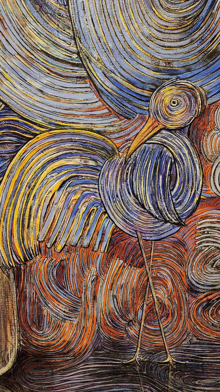 Original Abstract Expressionism Floral Painting by Olena Romashkina