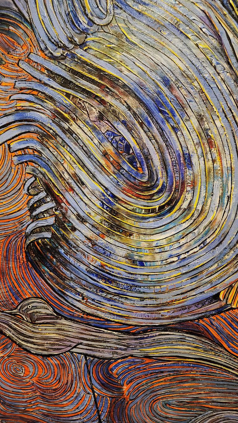 Original Abstract Expressionism Floral Painting by Olena Romashkina