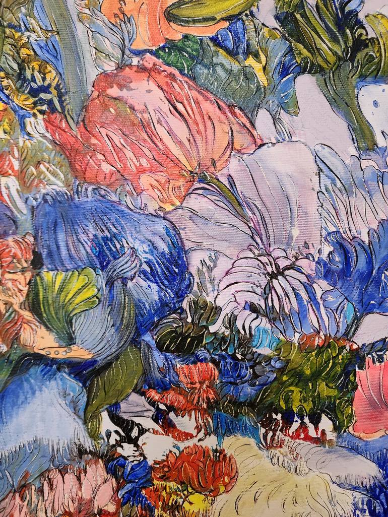 Original Impressionism Floral Painting by Olena Romashkina