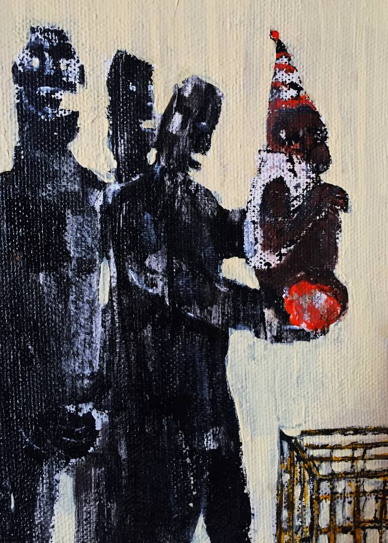 Original Abstract Expressionism Animal Painting by Olena Romashkina