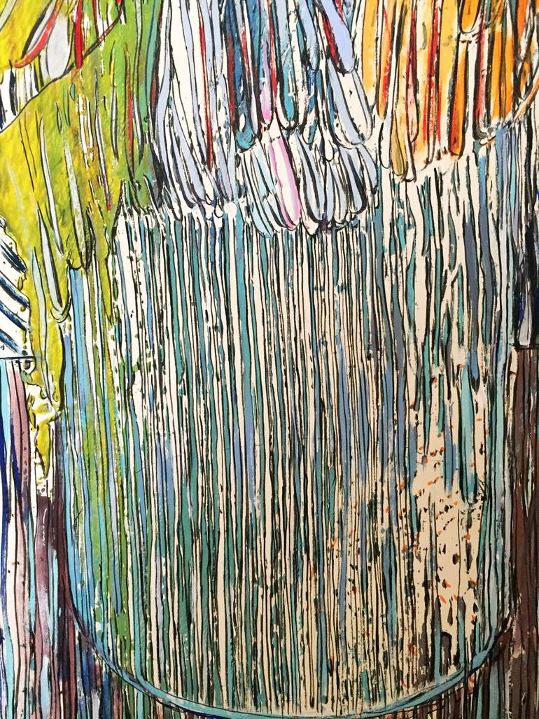 Original Abstract Expressionism Floral Painting by Olena Romashkina