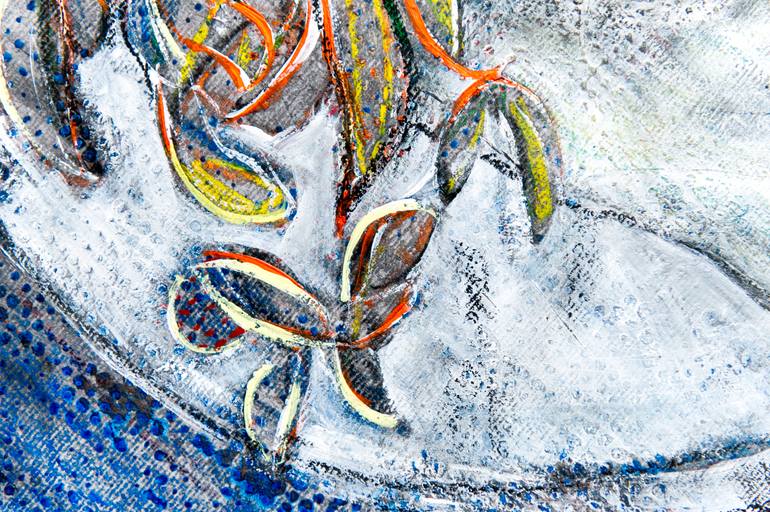 Original Abstract Expressionism Floral Painting by Olena Romashkina