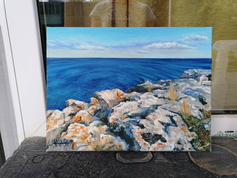 Original Impressionism Seascape Painting by Nataliya Elistratova