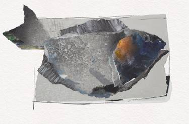 Giclee print of Modern Fish Collage thumb
