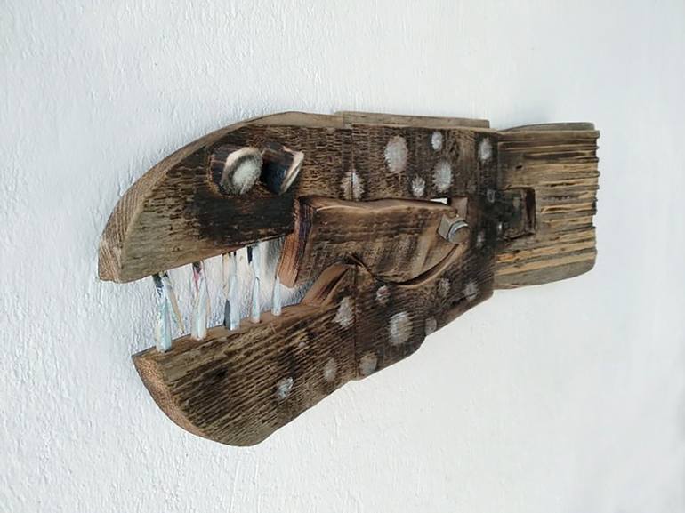 Original Modern Fish Sculpture by Irina and Veselin Kavalovi