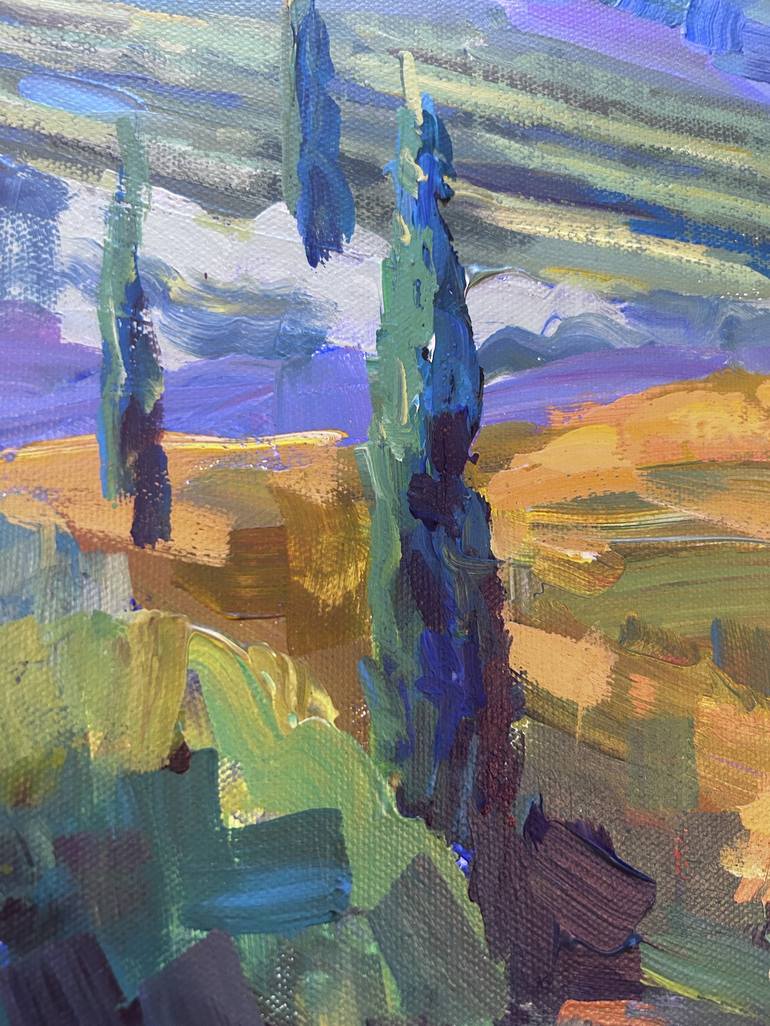 Original Fauvism Landscape Painting by Genia Sheyn