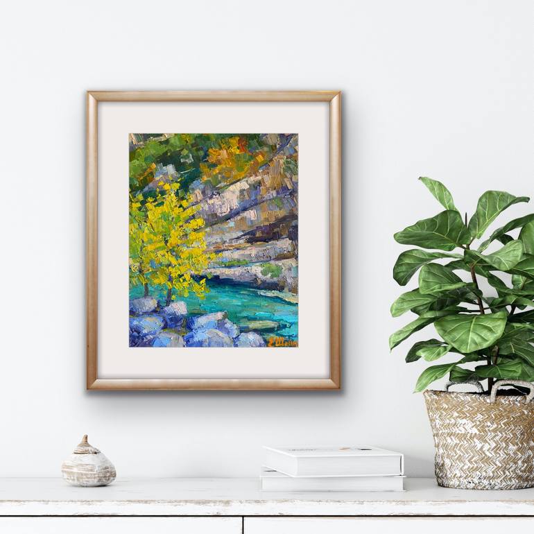 Original Impressionism Landscape Painting by Genia Sheyn