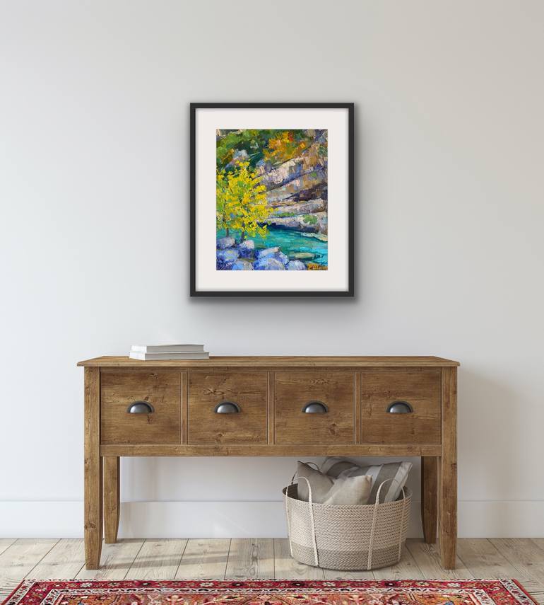 Original Impressionism Landscape Painting by Genia Sheyn