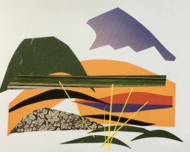 Print of Abstract Landscape Collage by Sian Rips