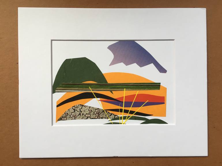 Original Abstract Landscape Collage by Sian Rips