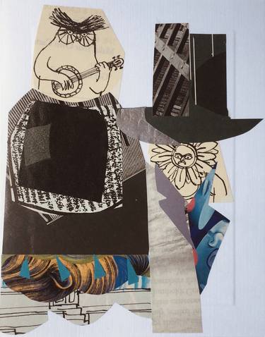 Original Illustration Abstract Collage by Sian Rips