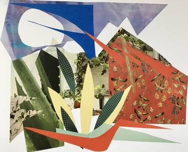 Original Abstract Landscape Collage by Sian Rips
