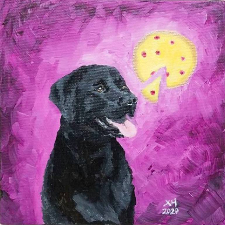 Black lab best sale painting easy