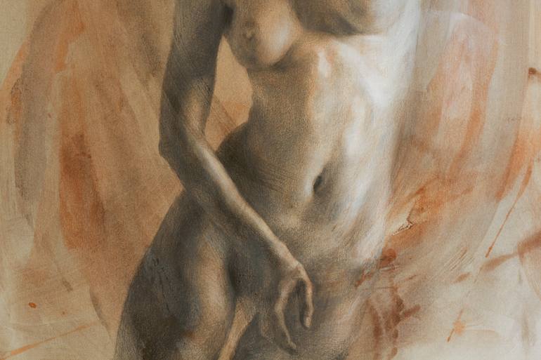 Original Figurative Nude Drawing by Tatiana Diakova