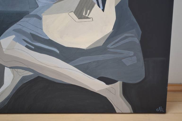 Original Cubism Men Painting by Dorota Kwiatkowska