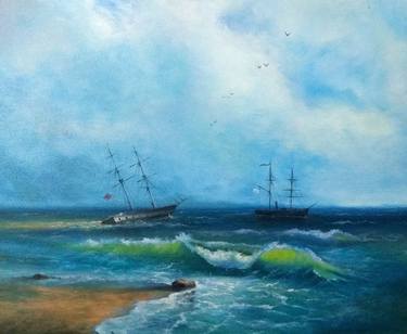 Print of Fine Art Seascape Paintings by Dmitriy Kanayev