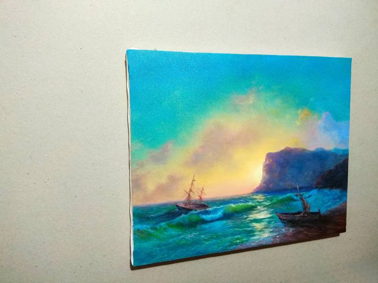 Original Fine Art Seascape Painting by Dmitriy Kanayev