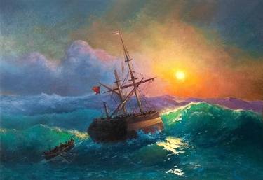 Print of Fine Art Seascape Paintings by Dmitriy Kanayev