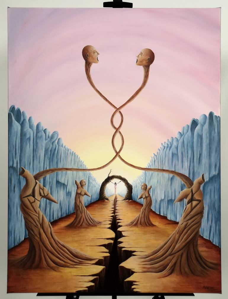 Original Surrealism Fantasy Painting by ASENSIR x