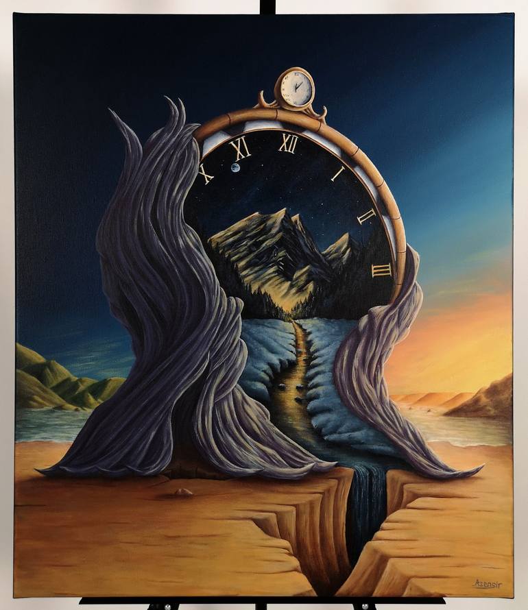 Original Surrealism Time Painting by Asensir X