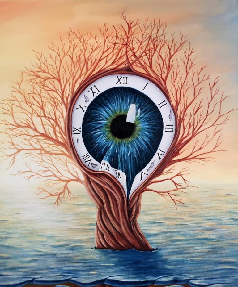 Original Surrealism Time Painting by ASENSIR x