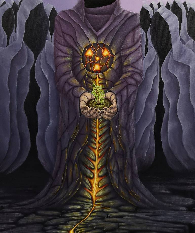 Original Figurative Fantasy Painting by Asensir X