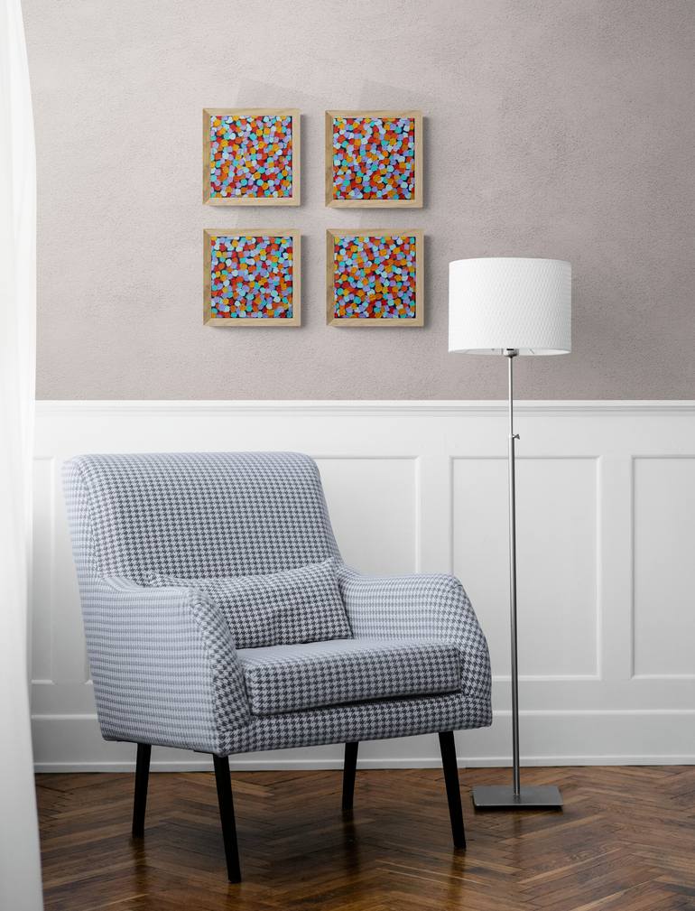 Original Art Deco Abstract Painting by Lilia Postu
