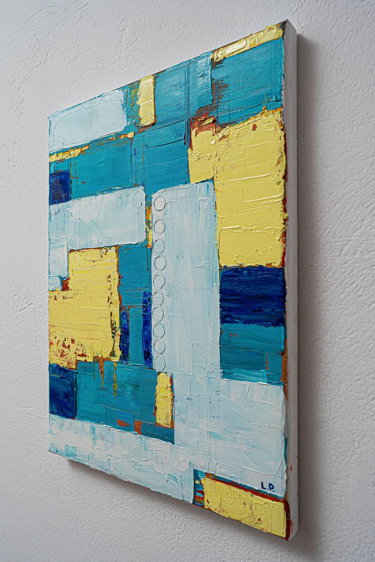 Original Cubism Abstract Painting by Lilia Postu
