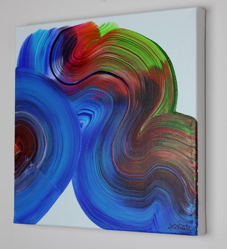 Original Abstract Expressionism Abstract Painting by Lilia Postu