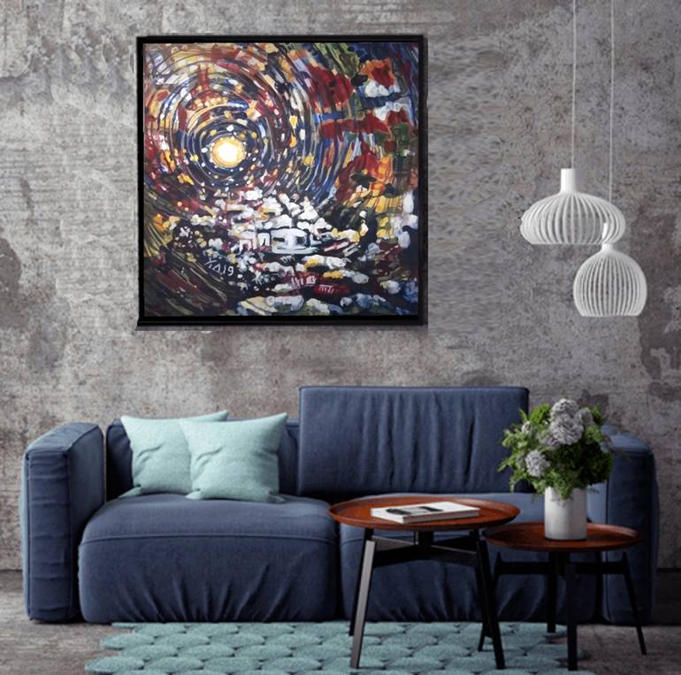 Original Abstract Expressionism Abstract Painting by Dimitra Christinaki