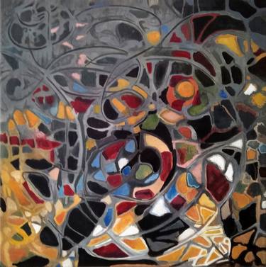Print of Abstract Geometric Paintings by Dimitra Christinaki