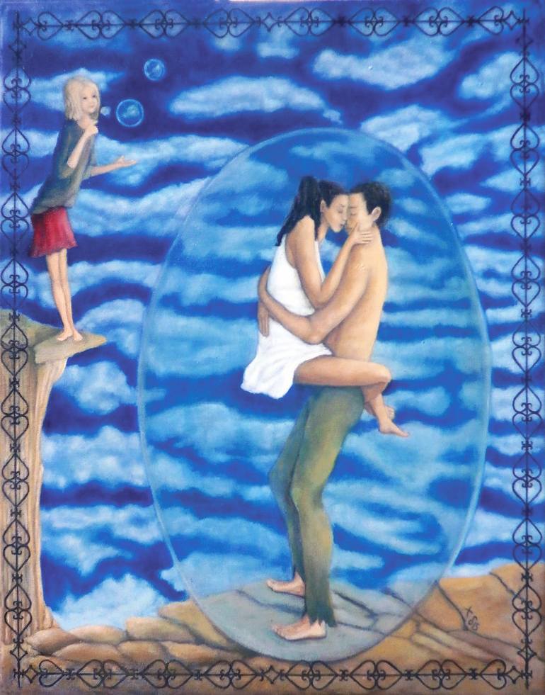 Print of Fine Art Erotic Paintings by Dimitra Christinaki