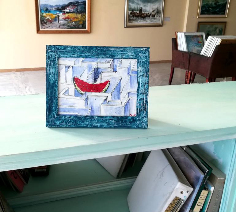 Original Street Art Still Life Painting by Dimitra Christinaki