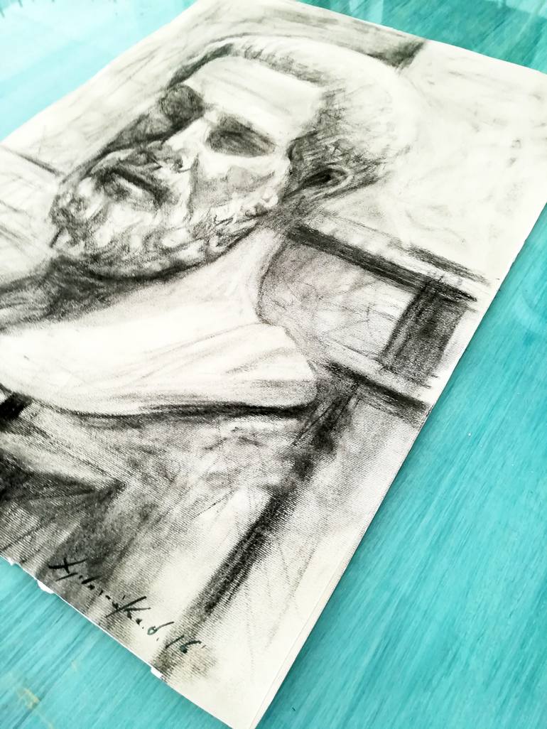 Original Figurative People Drawing by Dimitra Christinaki